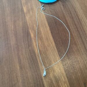 Tiffany & Co Elsa Peretti Sterling Silver Teardrop Necklace